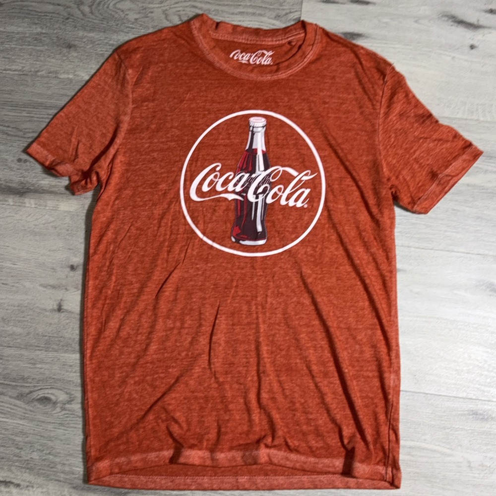 Coca-Cola Lucky Brand Graphic T-Shirt Medium Red Bottle‎ Logo Short Sleeve